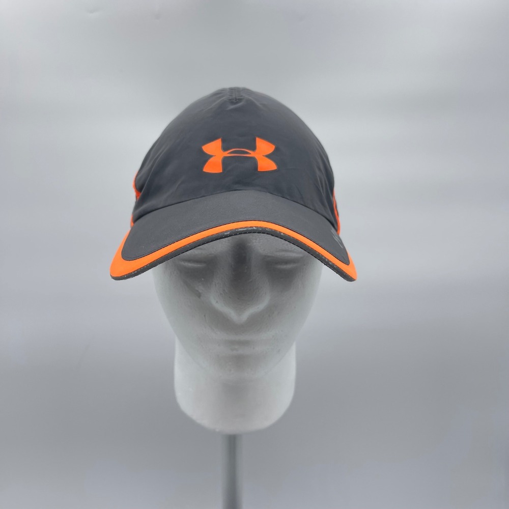 Under Armour 208824 Mens OSFA Gray Orange Running Hat HeatGear Performance Cap